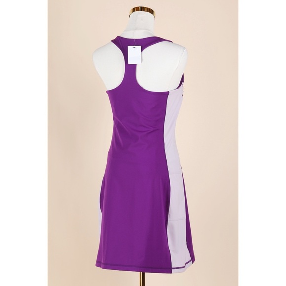 Sz 6 Sweaty Betty London Colorblock Power Workout Skort Dress In Deep Purple NWT - Picture 4 of 6